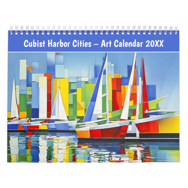 Cubist Harbor Cities – Art Calendar 2026 Kalender (Omslag)