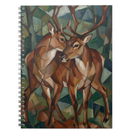 Cubist Style Reindeer Notebook Anteckningsbok