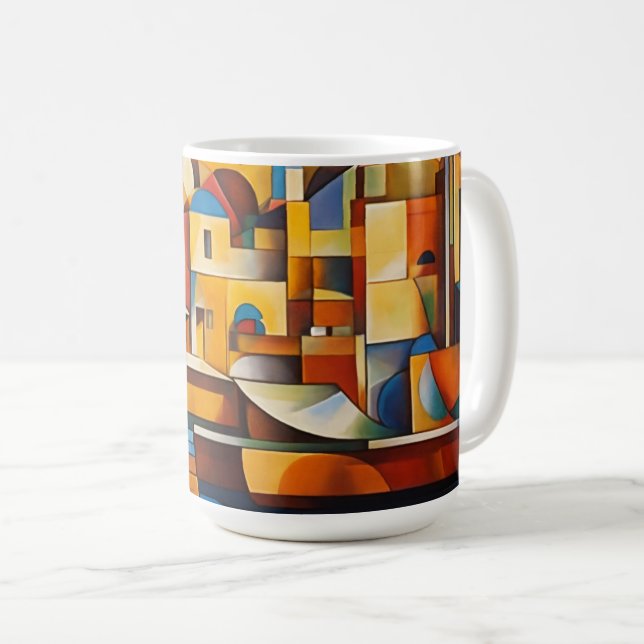 "Cubist Sydney Opera House Mugg" Kaffemugg (Framsida höger)