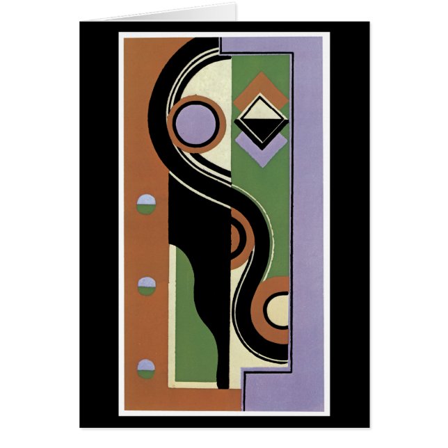 Cubistic porträtt hälsningskort (Framsidan)