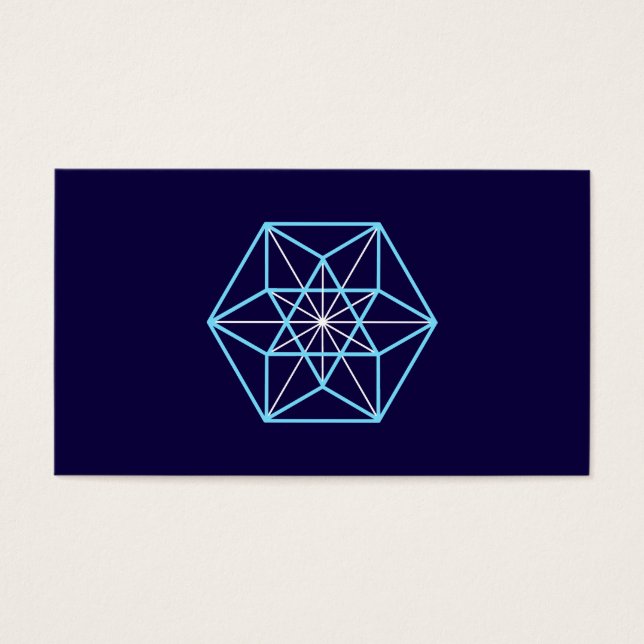 Cuboctahedron, Universe Structur, Helig Geometry Visitkort (Framsidan)