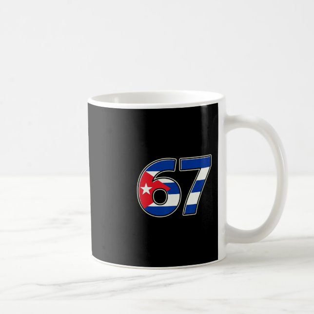 Cuby Flag Nummer 67 Födelsedagsår  Kaffemugg (Höger)