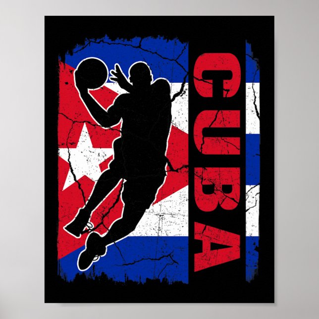 Cubyn Bysketbyll Player Cuby Flagga Bysketbyll Flä Poster (Framsidan)