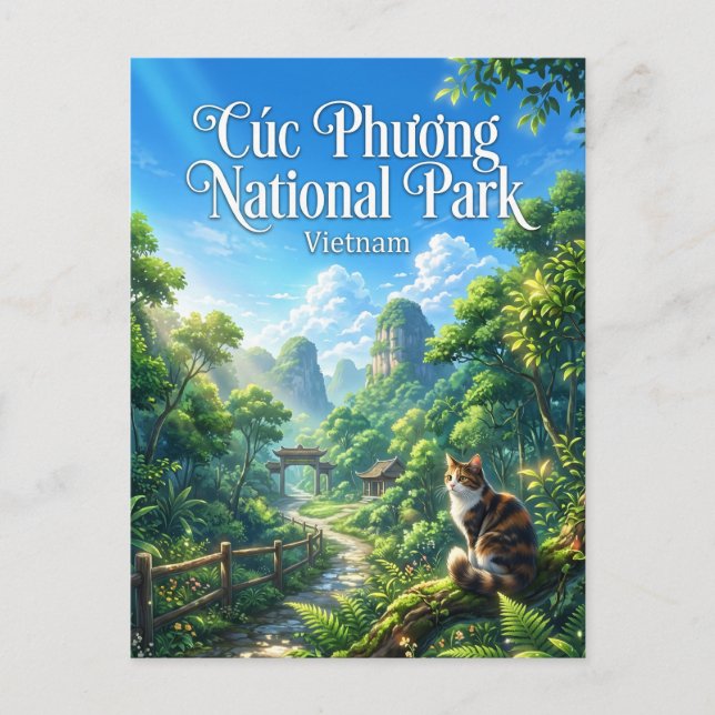 Cúc Phương nationalpark Vietnam Vykort (Framsida)