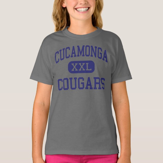 Cucamonga Cougars Mitten Rancho Cucamonga Tee Shirt (Framsida)