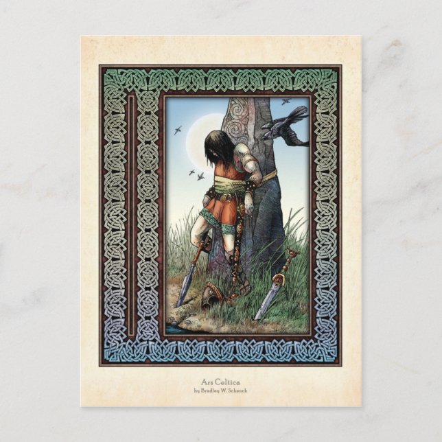 "Cuchulainns död" vykort (Framsida)