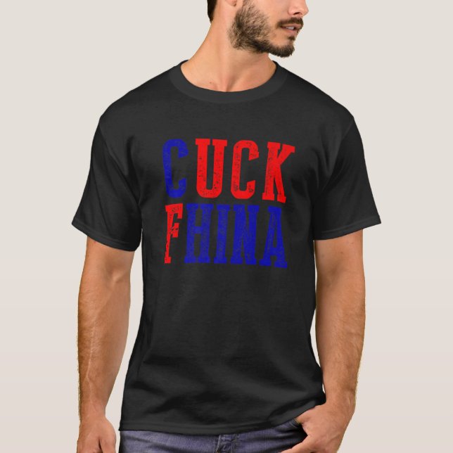 Cuck Fhina Memme jag står med taiwanesisk sup T Shirt (Framsida)