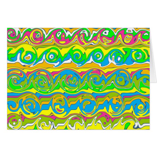 Cuckoo Abstrakt Swirl Hälsningskort (Framsidan Horizontal)