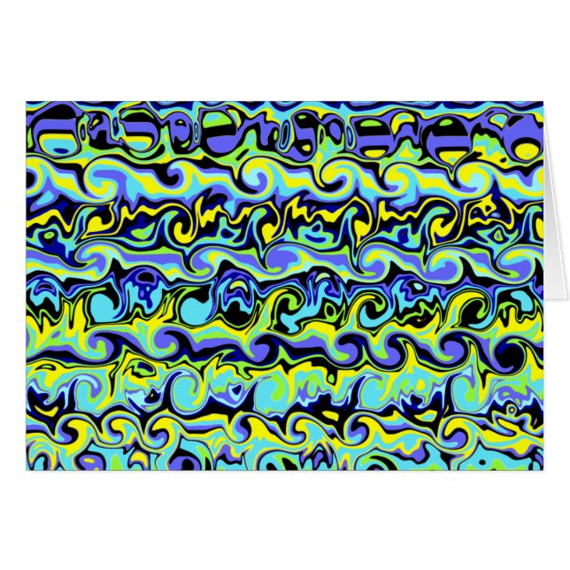 Cuckoo Abstrakt Swirl Hälsningskort (Framsidan Horizontal)