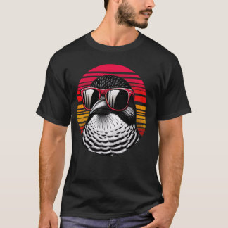 Cuckoo Bird Sunglasses Sunset Retro Stil Vintage T Shirt