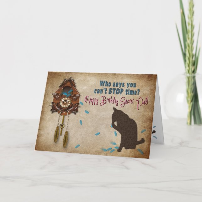 Cuckoo Clock Birthday - Secret Pal Kort (Framsida)