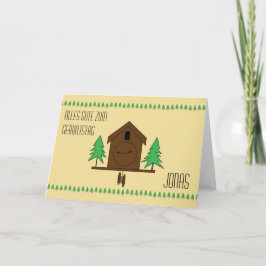 Cuckoo Clock German Grattis på födelsedagen Kort