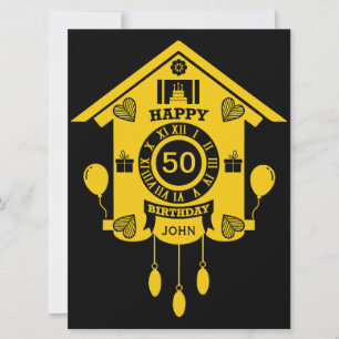 Cuckoo Clock Time Lycklig 50:e födelsedagen
