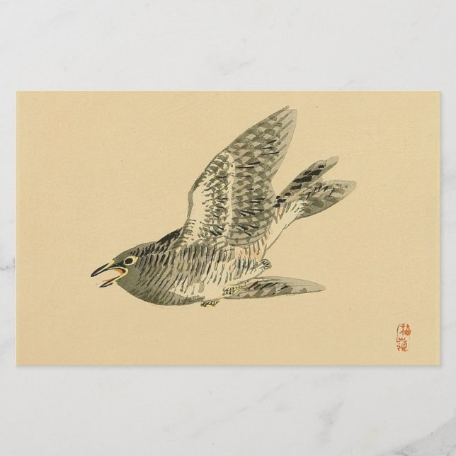 Cuckoo (japansk konst) (av Kono Bairei) Brevpapper (Framsida)