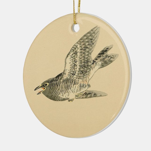 Cuckoo (japansk konst) (av Kono Bairei) Julgransprydnad Keramik (Vänster)