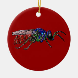 Cuckoo Wasp Julgransprydnad Keramik