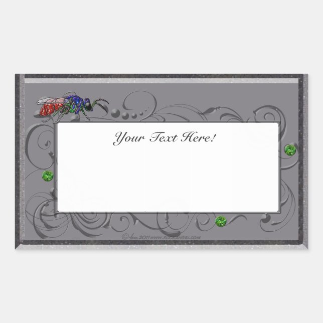 Cuckoo Wasp Rektangulärt Klistermärke (Framsida)