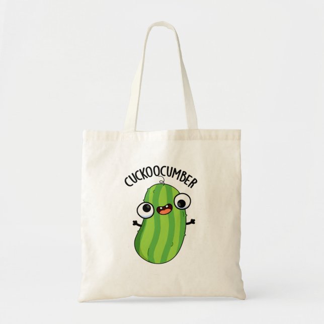 Cuckoocumber Funny Veggie Cucumber Pun Tygkasse (Framsidan)