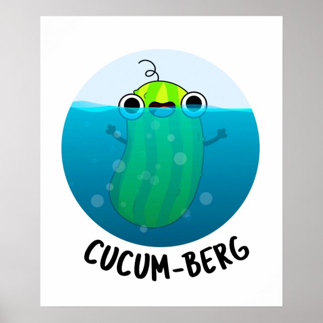 Cucum-berg Funny Cucumber Pun Poster (Framsidan)
