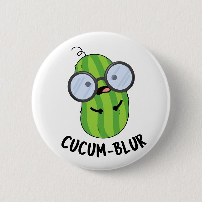 Cucum blur Funny Veggie Cucumber Pun Knapp (Framsida)