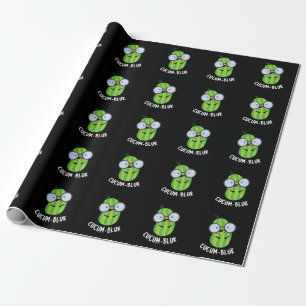 Cucum blur Funny Veggie Cucumber Pun Mörk BG Presentpapper