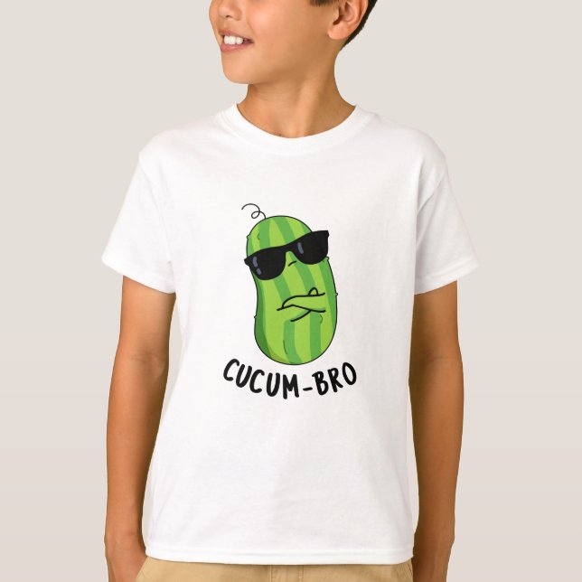 Cucum-bro Funny Veggie Cucumber Pun T Shirt (Framsida)