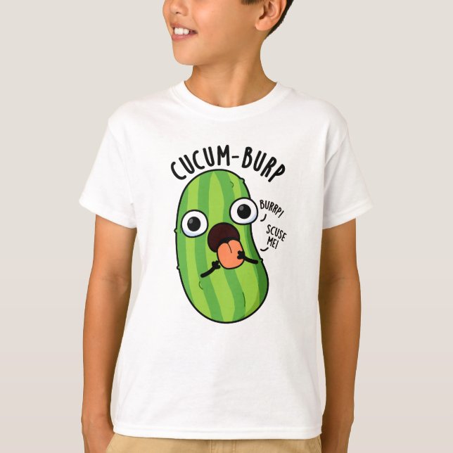Cucum-burp Rolig Gurka Puns  T Shirt (Framsida)