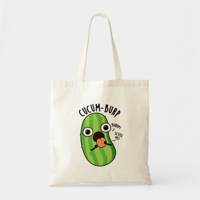 Cucum-burp Rolig Gurka Puns  Tygkasse (Framsidan)