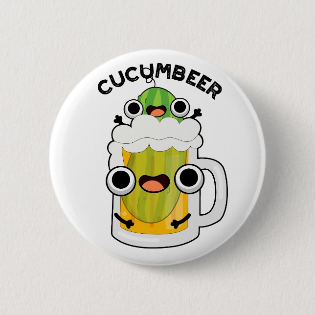Cucum-öl Funny Beer Pun Knapp (Framsida)