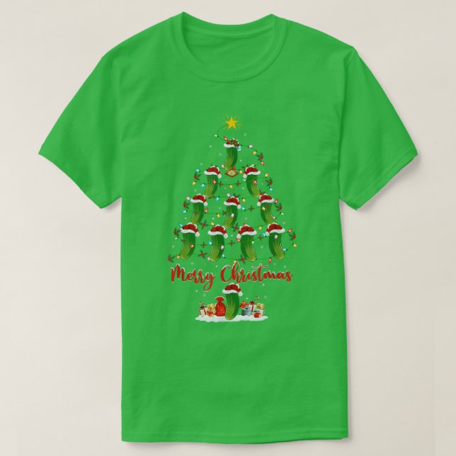 Cucumber Fruit Älskare Matching Santa Cucumber Chr T Shirt (Design framsida)