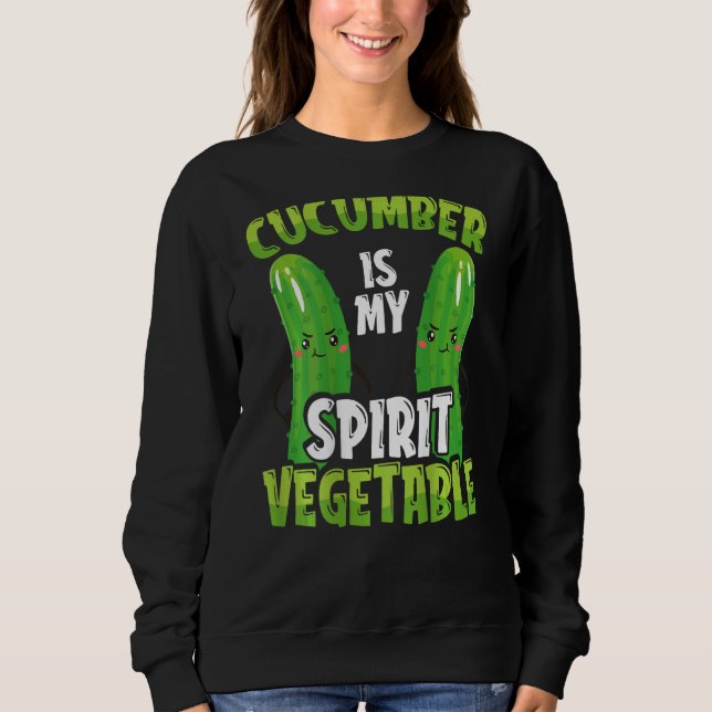 Cucumber Is My Spirit Vegetable Backprint Vegetabl T Shirt (Framsida)