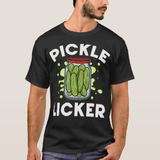 Cucumber Pickle Jar Funny Vegan Pickle Licker Vege T Shirt
