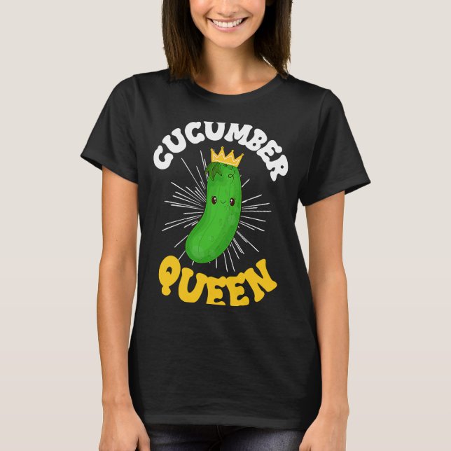 Cucumber Queen Fruit Vegetable Mors dag Garden T Shirt (Framsida)