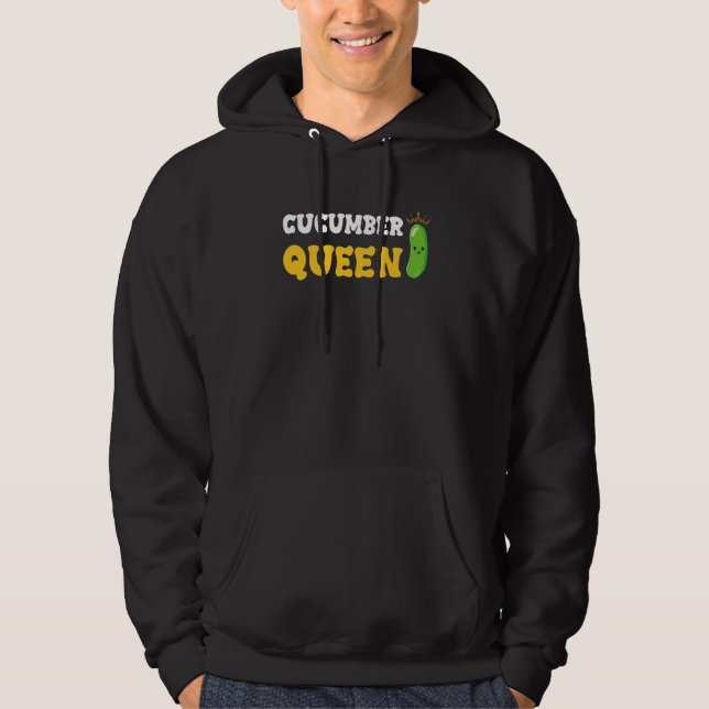 Cucumber Queen Fruit Vegetable Mother's Day Garden Hoodie (Framsida)