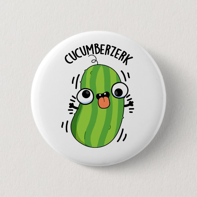 Cucumberzerk Funny Berzerk Cucumber Pun Knapp (Framsida)
