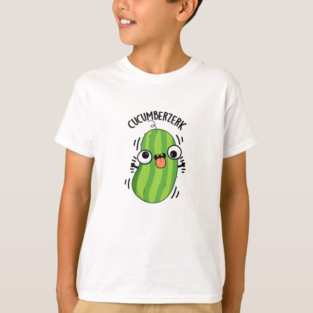 Cucumberzerk Funny Berzerk Cucumber Pun T Shirt (Framsida)
