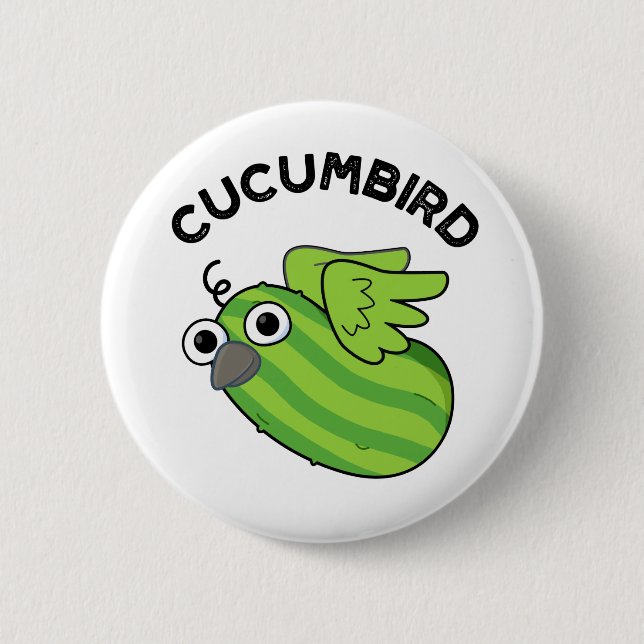 Cucumbird Funny Veggie Cucumber Pun Knapp (Framsida)
