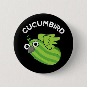 Cucumbird Funny Veggie Cucumber Pun Mörk BG Knapp