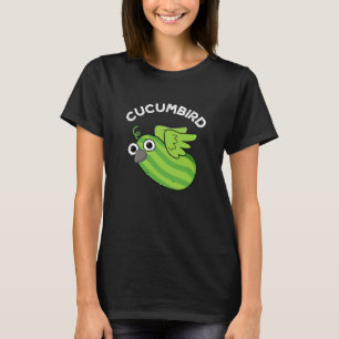 Cucumbird Funny Veggie Cucumber Pun Mörk BG T Shirt