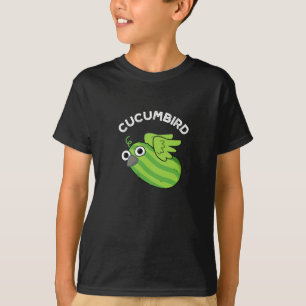 Cucumbird Funny Veggie Cucumber Pun Mörk BG T Shirt