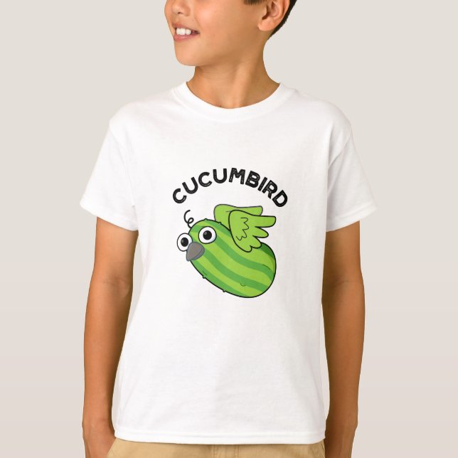 Cucumbird Funny Veggie Cucumber Pun T Shirt (Framsida)