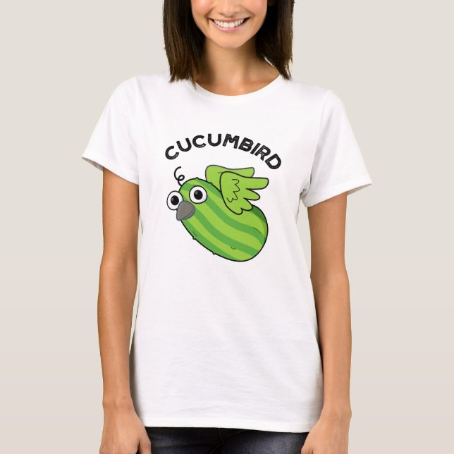 Cucumbird Funny Veggie Cucumber Pun T Shirt (Framsida)