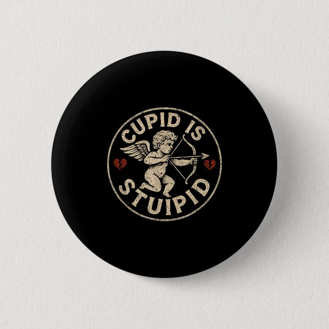 Cud Is Stud Hate Valentines Anti Valentine Stud Cu Knapp (Framsida)