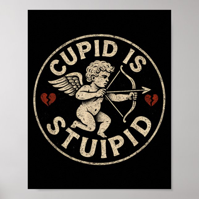 Cud Is Stud Hate Valentines Anti Valentine Stud Cu Poster (Framsidan)