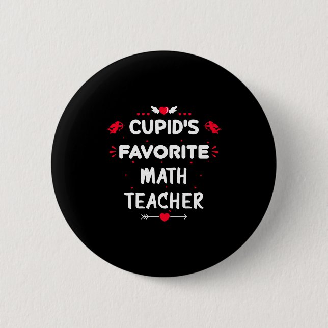 Cud S Favorite Math Teacher Valentine S Day Man  Knapp (Framsida)