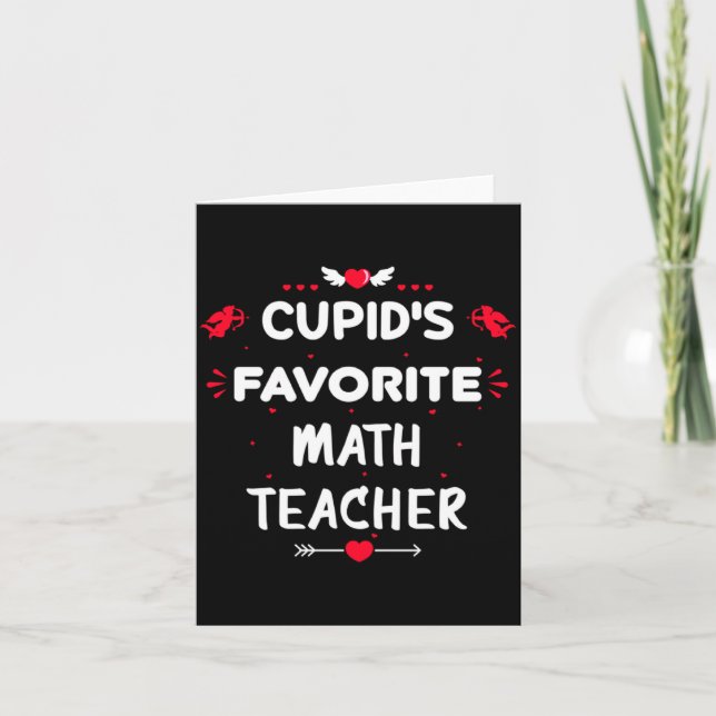 Cud S Favorite Math Teacher Valentine S Day Man  Kort (Framsida)