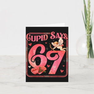 Cud säger 67 rolig Alla hjärtans dag Six Seven Mem Kort