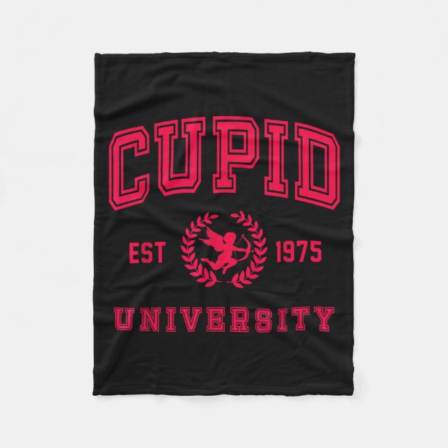 Cud University Cute Cherub Valentines Day Crest  Fleecefilt (Framsidan)