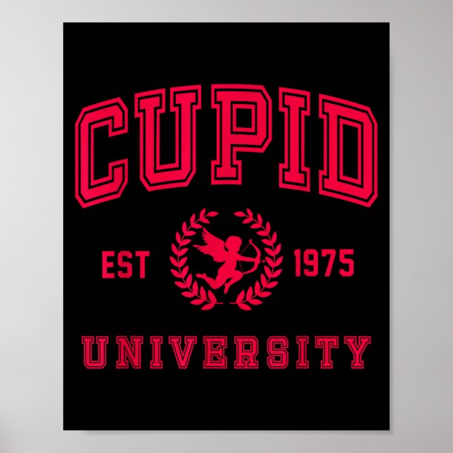 Cud University Cute Cherub Valentines Day Crest  Poster (Framsidan)