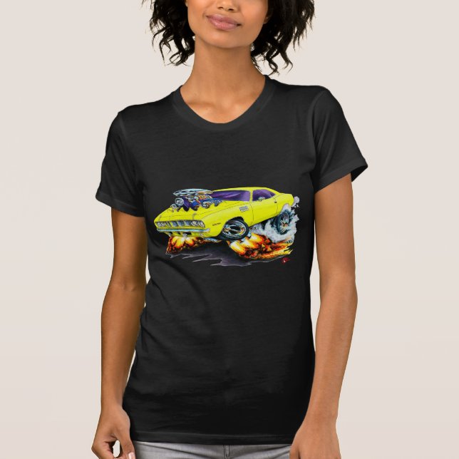 Cuda gul bil 1971-73 tee shirt (Framsida)